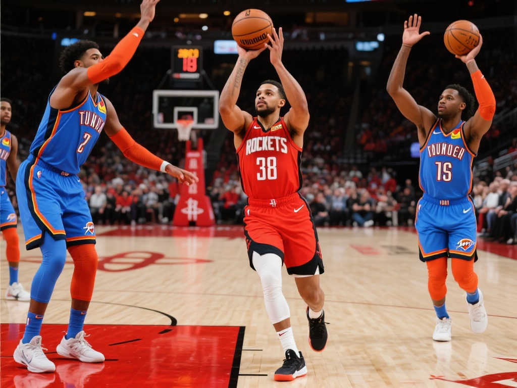 再创辉煌!范乔丹38分力克雷霆,火箭冲击西部榜首 再创辉煌!范乔丹38分力克雷霆,火箭冲击西部榜首